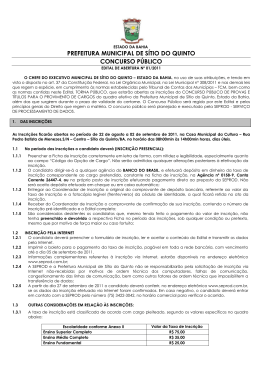 EDITAL PREFEITURA MUNICIPAL DE OLINDINA