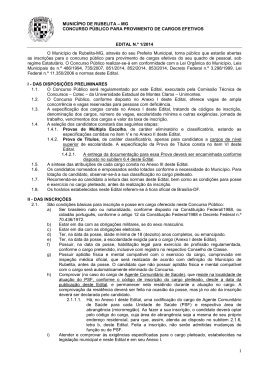 EDITAL Prefeitura de Rubelita