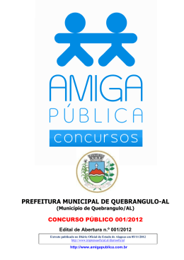 PREFEITURA MUNICIPAL DE QUEBRANGULO-AL