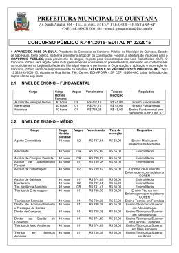 edital de abertura das inscrições nº 02/2015