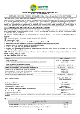 Edital Nº 001 - Abertura - Retificado