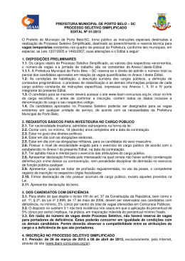PREFEITURA MUN PROCESSO O Prefeito do Município de