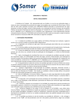 edital de abertura e regulamento