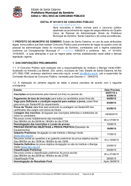 Edital do Concurso P&uacute;blico