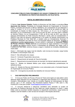 Edital - SOS Assessoria, Consultoria Cont&aacute;bil e Administrativa