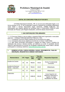 Edital de Concurso