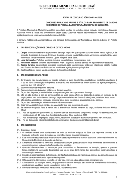 Edital Prefeitura Muriae