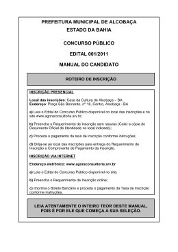 Edital de Concurso P&uacute;blico