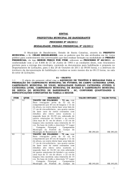 EDITAL PREFEITURA MUNICIPAL DE BANDEIRANTE