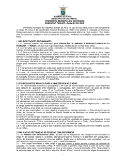 Edital 01/2012 - Prefeitura Municipal de Castanhal