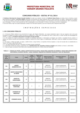 Edital - Instituto Nosso Rumo