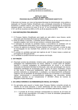 Edital - Prefeitura de Aracaju