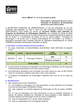 Edital que regulamenta o processo seletivo para o programa de