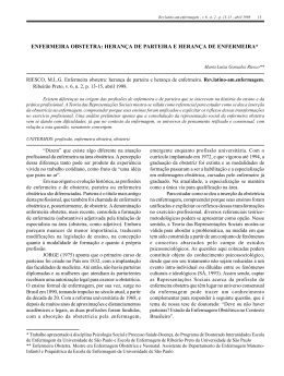 ENFERMEIRA OBSTETRA: HERAN&Ccedil;A DE PARTEIRA E