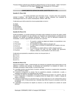 RESIDÊNCIA EM ENFERMAGEM OBSTÉTRICA