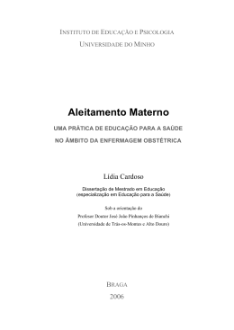 Aleitamento Materno - Universidade do Minho