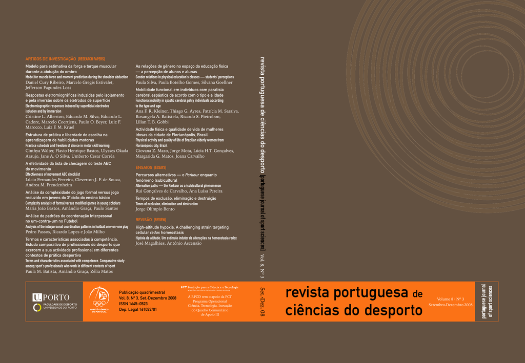 Revista Portuguesa de Ci&ecirc;ncias do Desporto