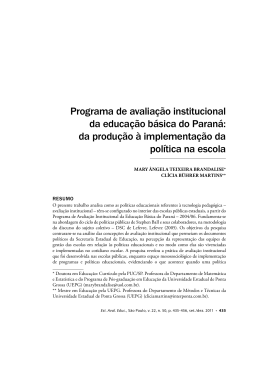 Programa de avaliação institucional da educação básica do Paraná
