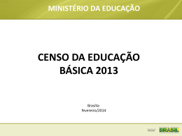 Censo da Educação Básica de 2013