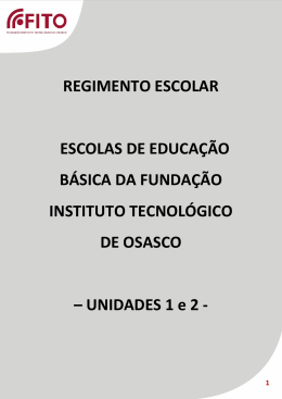 REGIMENTO INTERNO DA ESCOLA DE EDUCAÇÃO BÁSICA