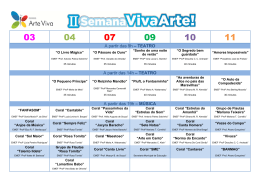 A partir das 9h &ndash; TEATRO A partir das 14h &ndash; TEATRO A partir das