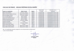 cÃLcuLD no íNchE - Botsas PRÓPRms ESCOLA BARÃD