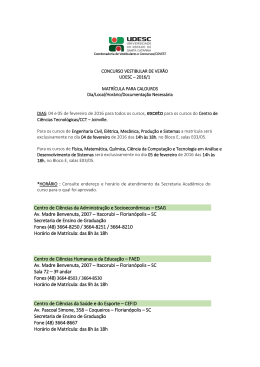 Edital de Matr&iacute;culas