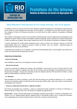 Meia Maratona Internacional do Rio neste domingo, dia 30 de agosto