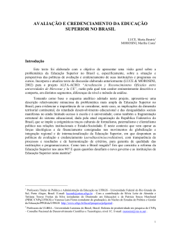 avaliação e credenciamento da educação superior no brasil