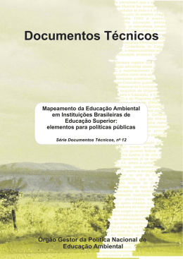 Mapeamento da Educa&ccedil;&atilde;o Ambiental em Institui&ccedil;&otilde;es Brasileiras de