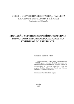 impacto do entorno educacional no cotidiano do