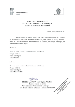 Retifica&ccedil;&atilde;o do Termo de Ades&atilde;o