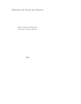 Elementos da Teoria dos N&uacute;meros