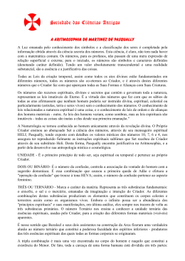 A Aritmosophia de Pasqually - Sociedade das Ci&ecirc;ncias Antigas