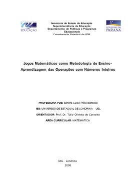 Jogos Matem&aacute;ticos como Metodologia de Ensino