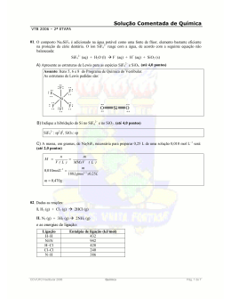 Solução Comentada de Química