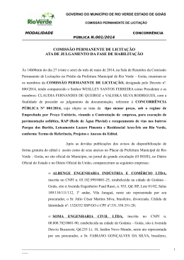 CONVITE N - Prefeitura de Rio Verde