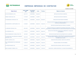 EMPRESAS IMPEDIDAS DE CONTRATAR