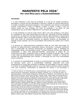 Por uma &Eacute;tica para a Sustentabilidade