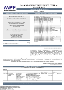 di&aacute;rio do minist&eacute;rio p&uacute;blico federal eletr&ocirc;nico