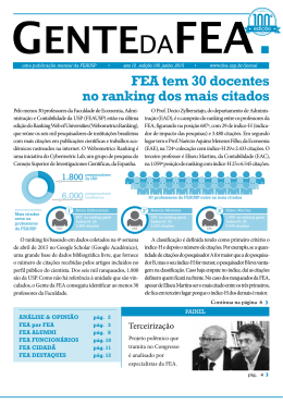 FEA tem 30 docentes no ranking dos mais citados