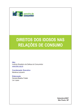 Direitos dos Idosos nas Rela&ccedil;&otilde;es de Consumo