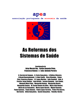 As Reformas dos Sistemas de Sa&uacute;de