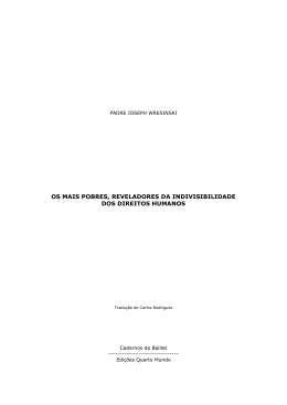 os mais pobres, reveladores da indivisibilidade