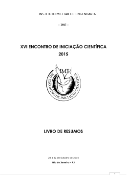 XVI ENCONTRO DE INICIAÇÃO CIENTÍFICA 2015 LIVRO DE