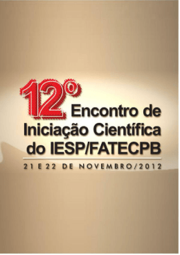 Resumos Encontro de Inicia&ccedil;&atilde;o Cient&iacute;fica 2012