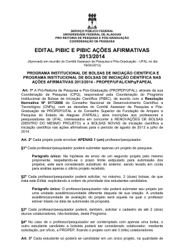 Abertura PIBIC- 2013-2014 - Universidade Federal de Alagoas