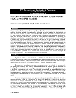 XVI Encontro de Inicia&ccedil;&atilde;o &agrave; Pesquisa