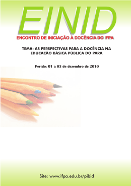 CRONOGRAMA GERAL EINID - pibid