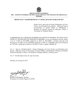 Projeto Pedag&oacute;gico do Curso - Educa&ccedil;&atilde;o a dist&acirc;ncia